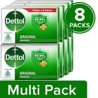 Dettol Bathing Bar Soap - Germ Protection, Original, 8x125 g Multipack